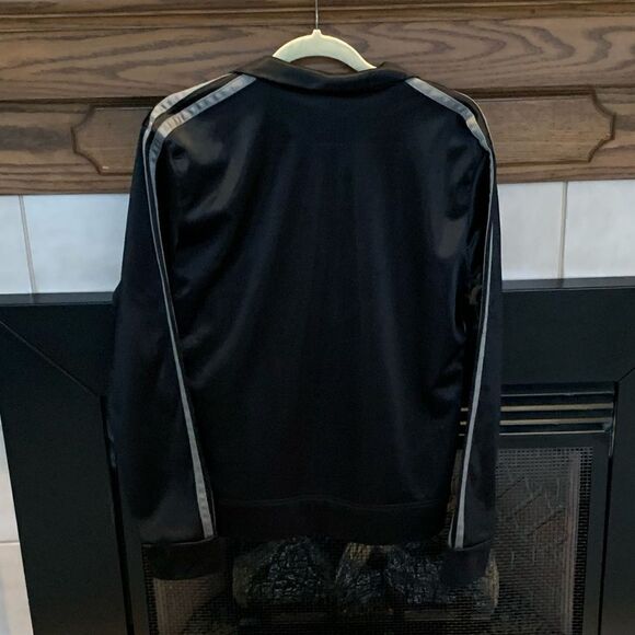 Black Athletic Jacket with Gray Details- Size XL - Picture 3 of 3